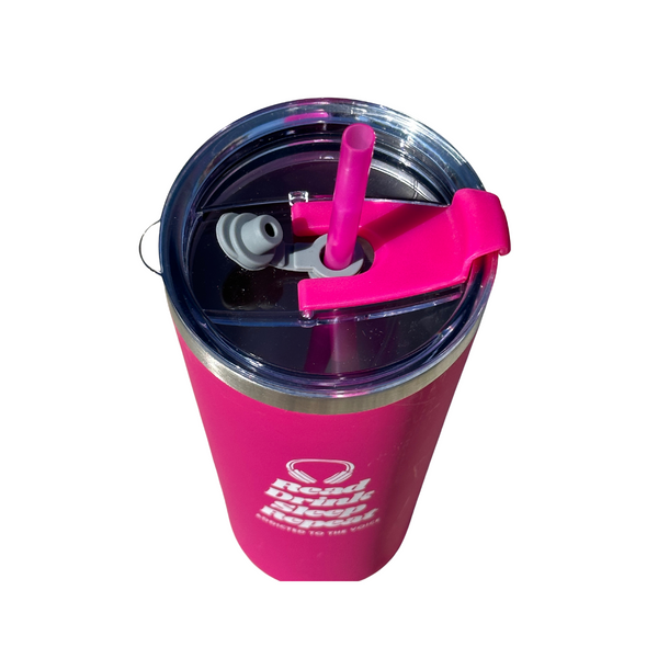 Addicted to the Voice "Read, Drink, Sleep, Repeat" Pink Tumbler