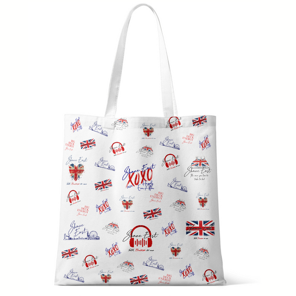 SHANE EAST Medium Tote Bag with All Logos