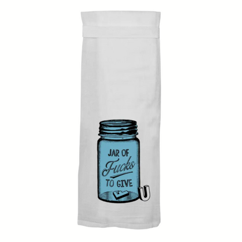 "Jar Of Fucks To Give" Kitchen Tea Towel