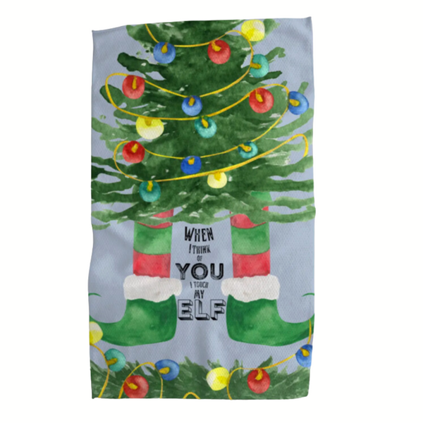 "When I Think of You" Holiday Tea Towel