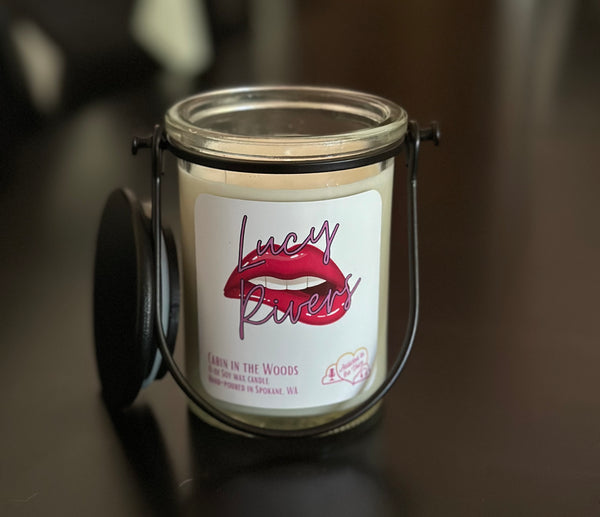 LUCY RIVERS 6 oz. Custom Candle - CABIN IN THE WOODS