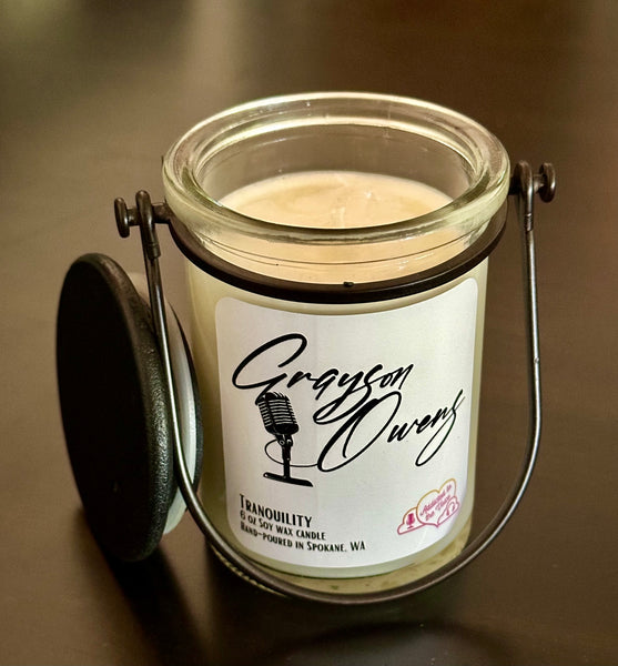 GRAYSON OWENS 6 oz. Custom Candle - TRANQUILITY