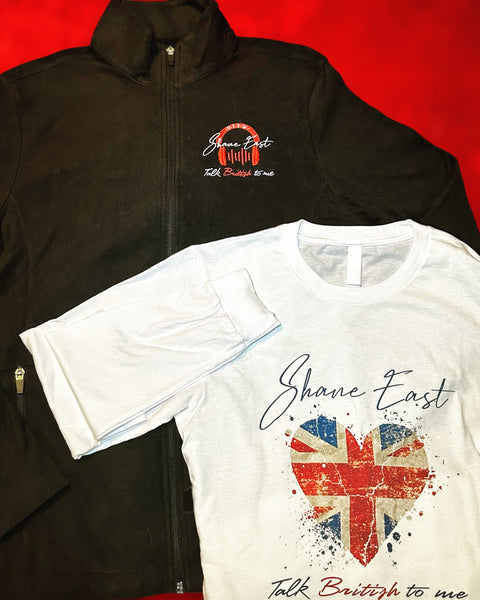Shane East Heart/Talk British to Me Logo Long Sleeve Shirt