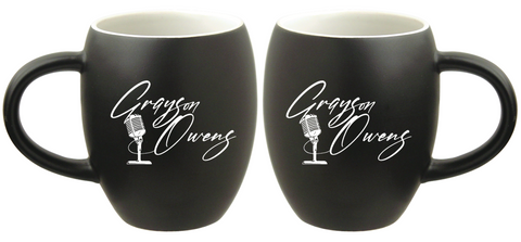 GRAYSON OWENS 16 oz. Black and White Mug