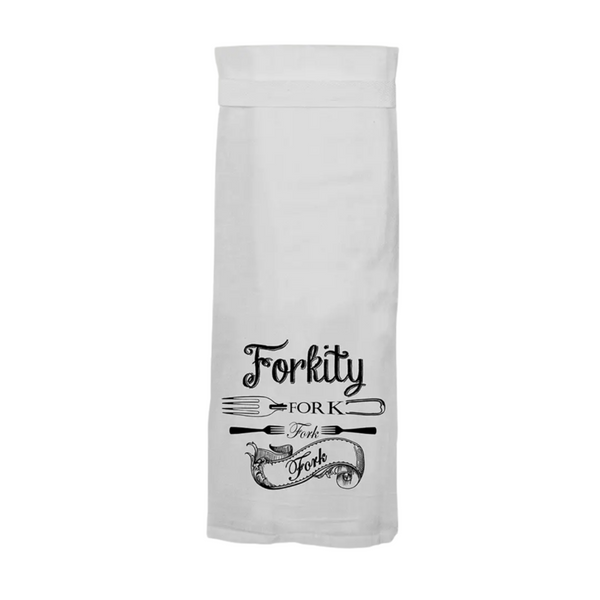 "Forkity, Fork, Fork, Fork" Kitchen Towel