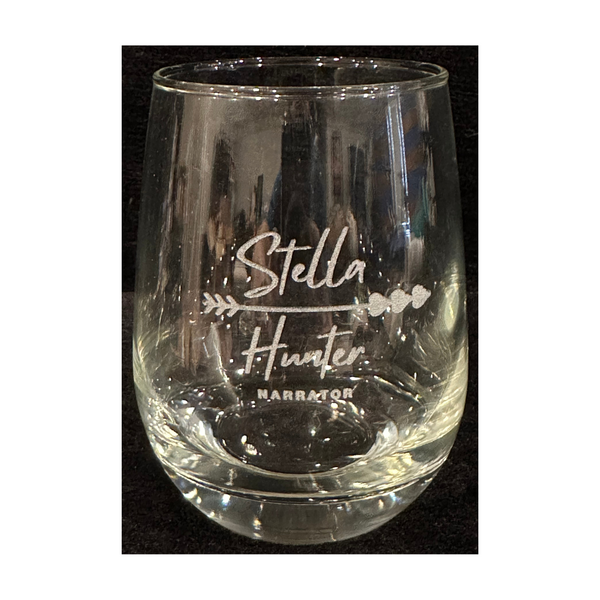Stella Hunter Logo Etched Stemless Wineglass